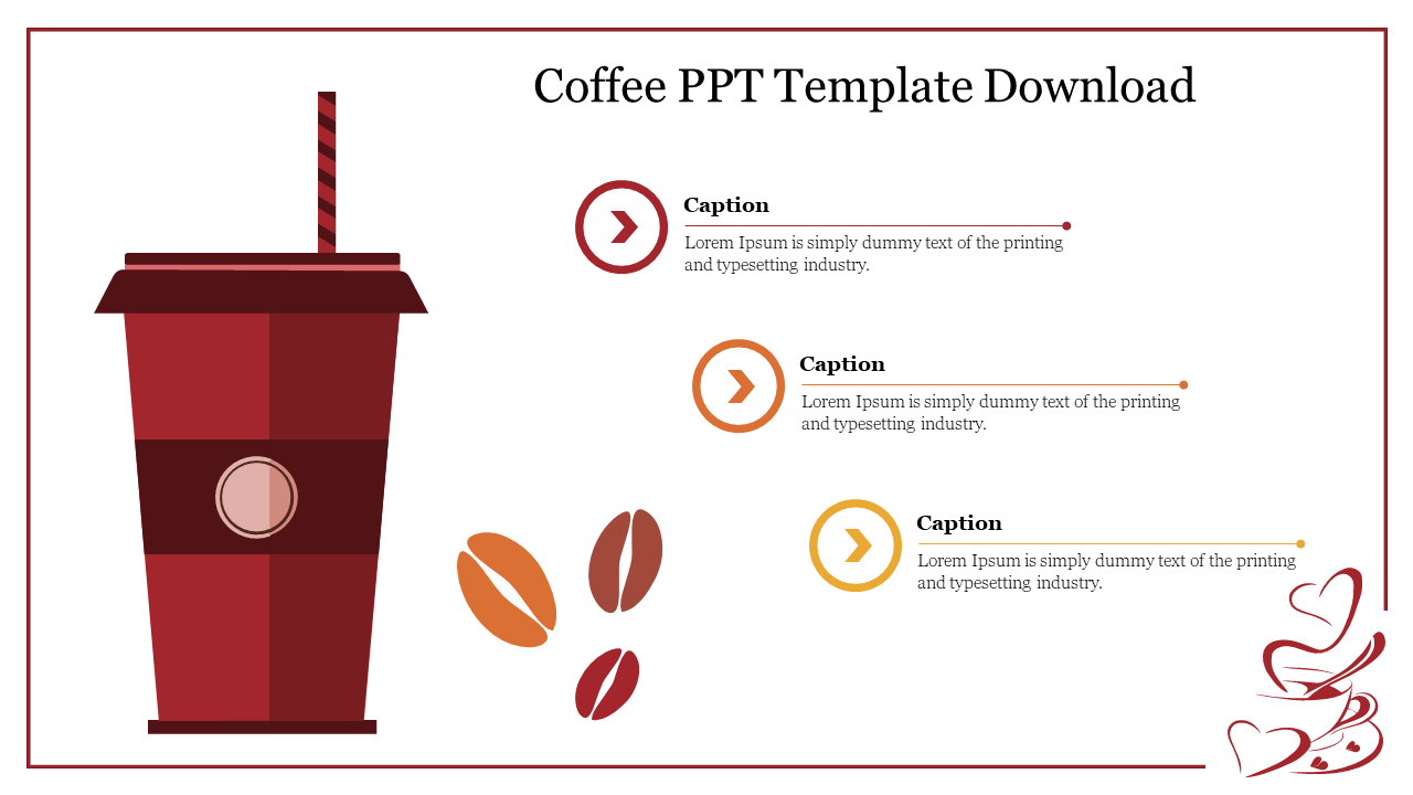 Free - Best Coffee PPT Template Download Presentation Slide